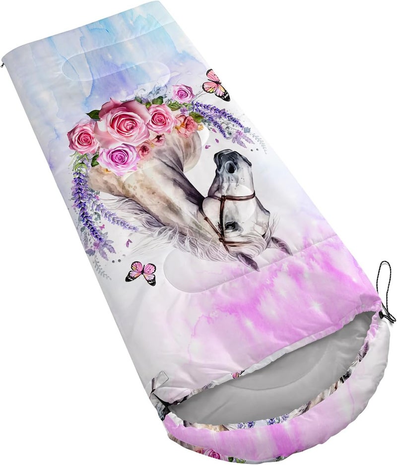 HOSIMA Dear Hunting Pattern Cold Weather Sleeping Bags for Kids Adults,Black Light Weight Waterproof Sleeping Bags for Outdoors Hiking. - Image 3
